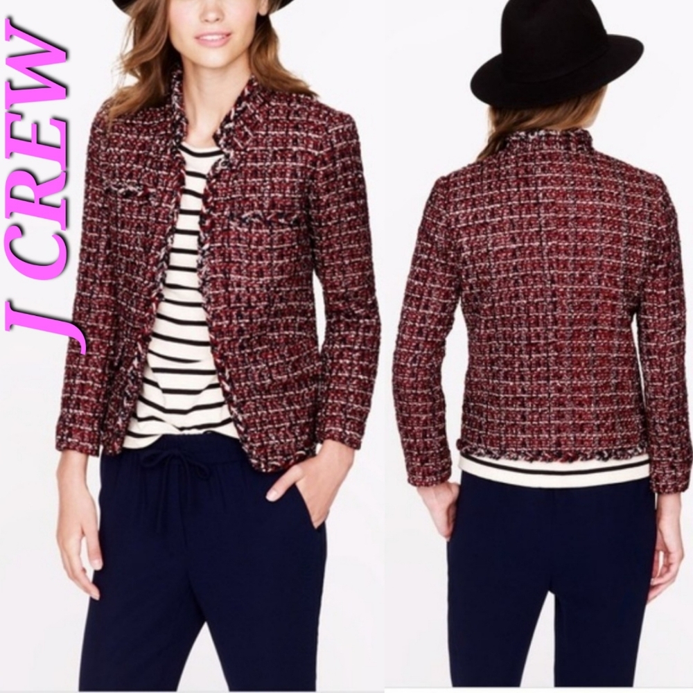 J Crew Maple Tweed Wool Blend jacket Blazer